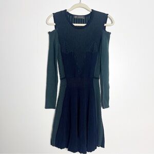 Versace knit long sleeve fit and flare dress